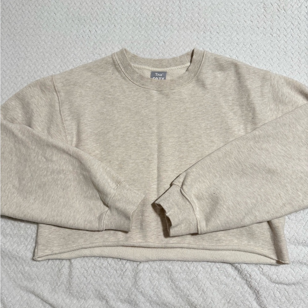 TNA Light Beige Crewneck Sweater